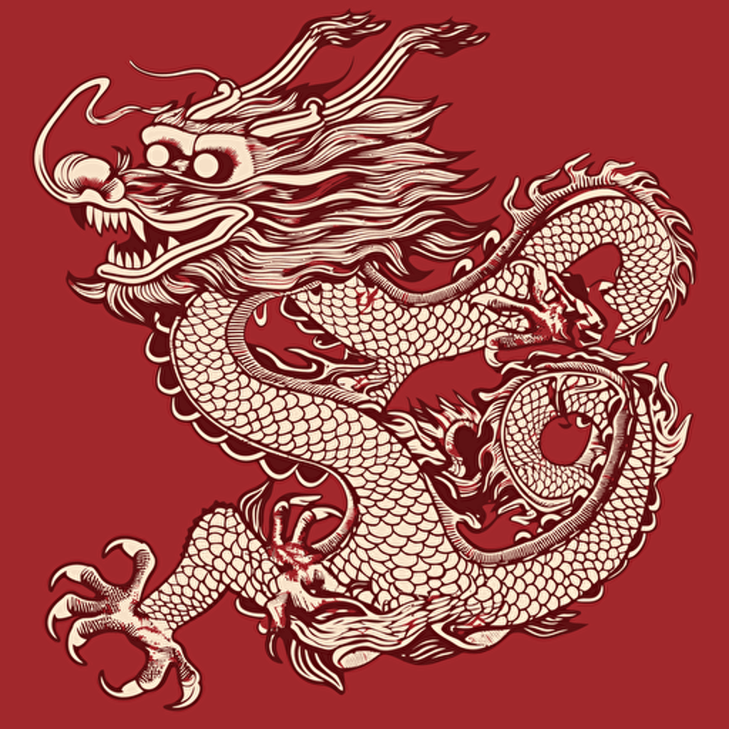 vectorized chinese dragon