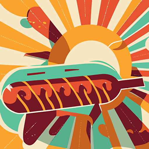 sausage sizzle, vector style, lunch, sunny, barbeque