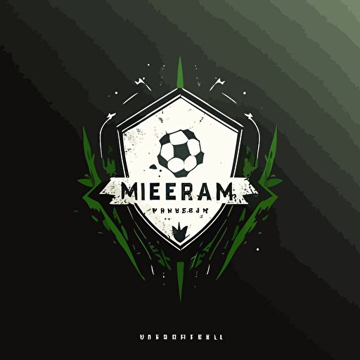 clean, minimalist, emblem for a Soccer business, vector logo