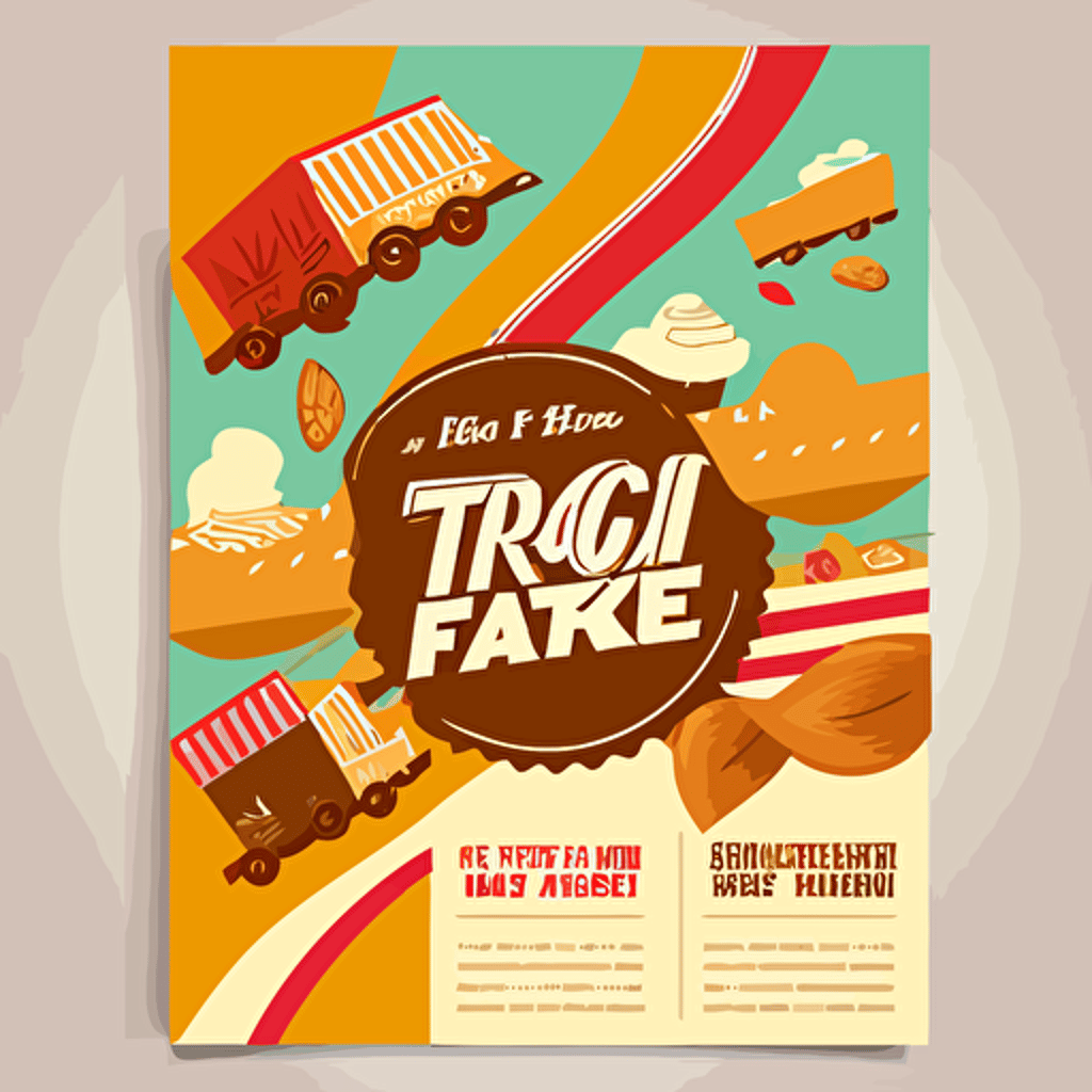 flyer , food track, vector color