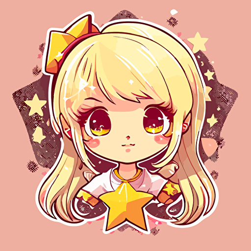 vector art manga star Kawaii