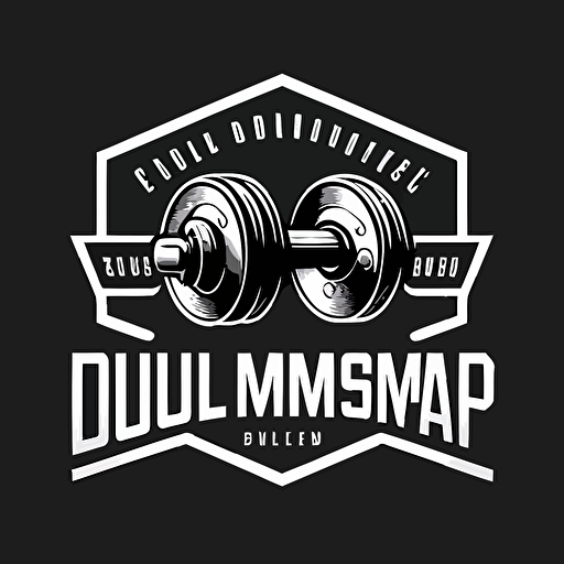 Dumbell gym logo, Vector logo