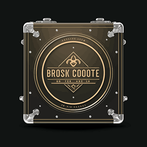 modern logo design for custom road cases, extremely detailed, powerfull, elegant, professional design, adobe illustrator, masterpiece, vector