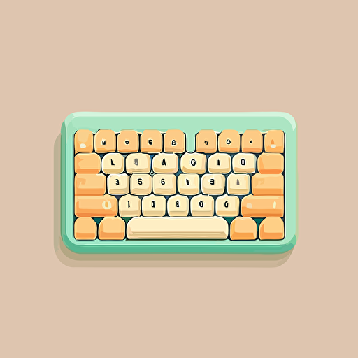 cute minimalistic vector drawing of keyboard