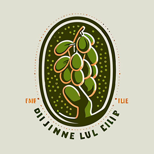 finger lime logo design, vector, flat 2d, company logo, contour style