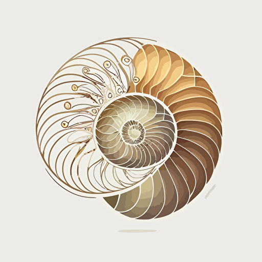 minimalistic Logo featuring Fibonacci sequence, extremely detailed, adobe illustrator, vector, no shadows, no text, on white background c 50 v 5