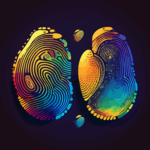 digital fingerprints vector, in the style of vibrant illustrations