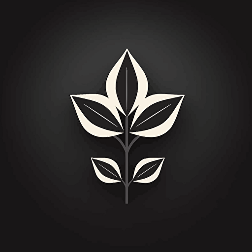 Minimalist modern logo, flower vector