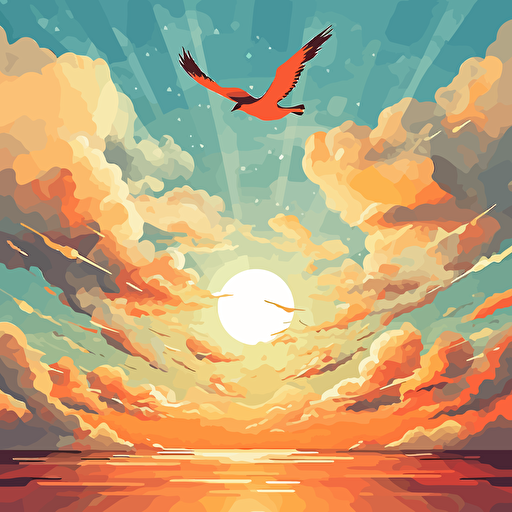 sunny sky vector
