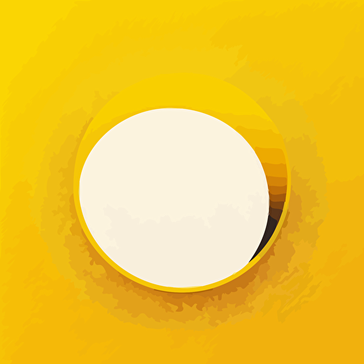 rounded logo, minimal, vector, flat, yellow