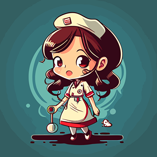 vector illustration cute nurse cartoon