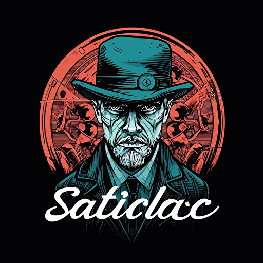 a vector based logo with the word syndicate.art