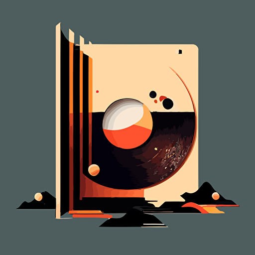 artwork, album cover, lofi song, jazzy, one object in the middle, simple, vector, abstract, plain background