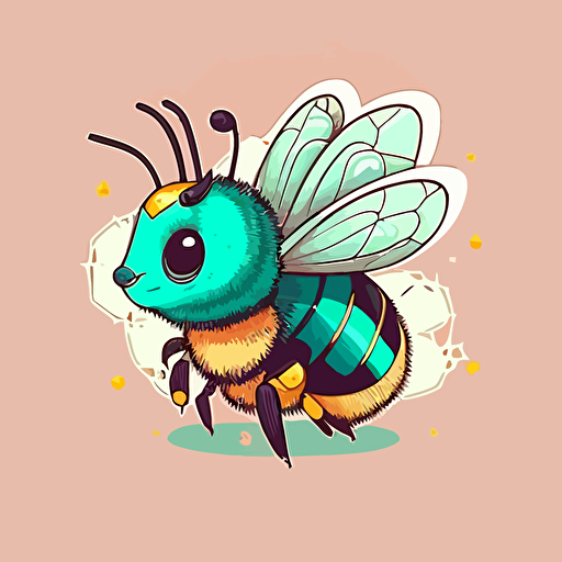 bee illustration cute vector