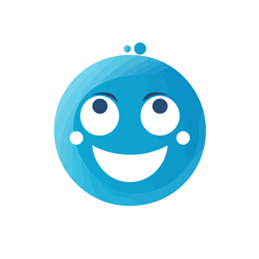 simple happy water purification vector logo