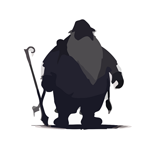 silhouetteCharacter Design ,simple illustration ,dwarf,vector ,silhouette