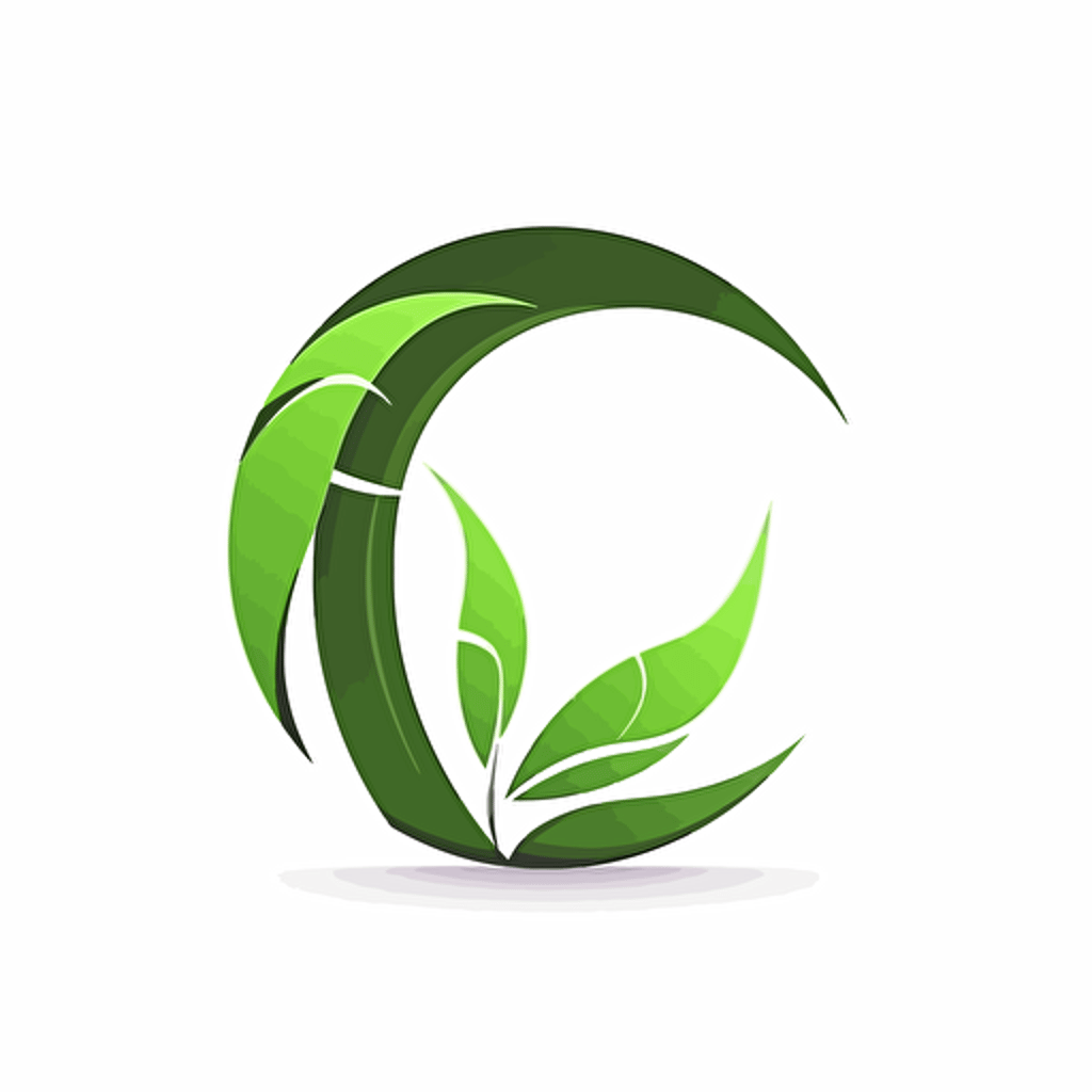 bamboo design logo with letter B and I, flat, vector, white background