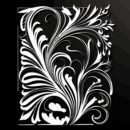 laser templates, vector, outline, white and black, black thick outline, no background,