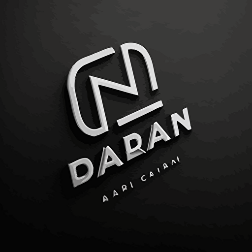 Nadlan Group Lettermark Logo, simple, black and white, vector emblem, basic, low detail, smooth