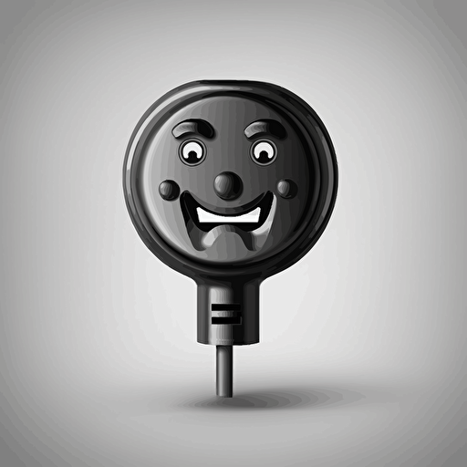 plug that looks like smile, vector logo