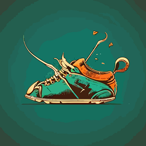 vector lol of a heel squashed bug, simple, retro style