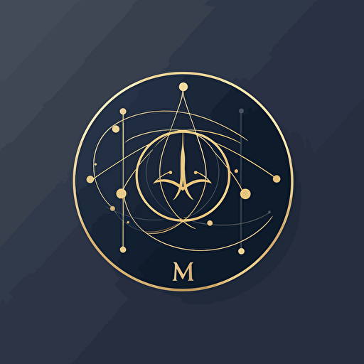 Refined astrological firm logo, Apple Inc.-style elegance, minimalistic design touches, current vibe, vector illustration, Adobe Illustrator
