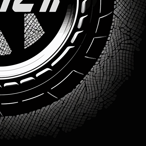 vectorize tire logo black and white
