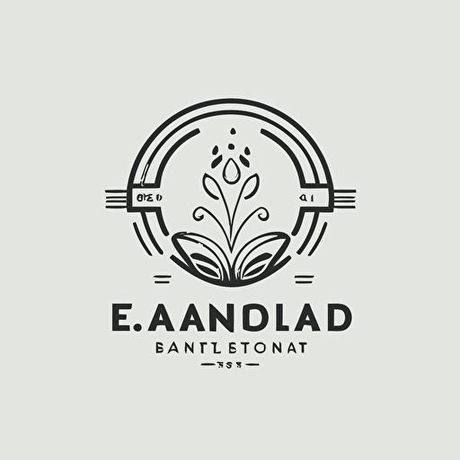 Logo design that incorporates art elements and a laboratory Vector, 2d, minimalistic. Company logo FLAT