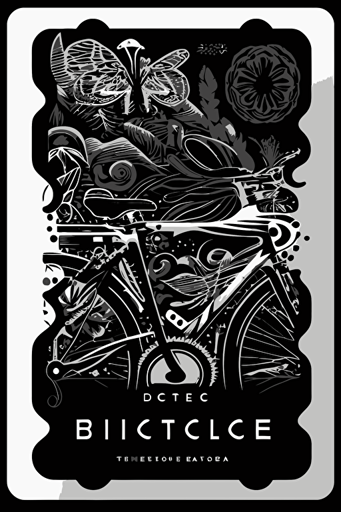 A Bicylce Brand style card back, black and white. The card back should have a unique design, with elements of fluidity and movement, Flat with no shadow, no script, horizontal symmetry, while still maintaining a cohesive and symmetrical look and feel throughout the deck. The overall design should evoke a sense of nature and the outdoors, tranquility, The final product should be high-quality, vector artwork, suitable for printing on the backs of standard playing cards.