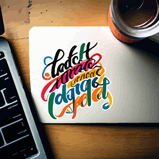 a sticker It Takes Courage To Be Different, vector style, colorful, script font, and simple