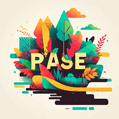 pause vector illustration with colorful concept