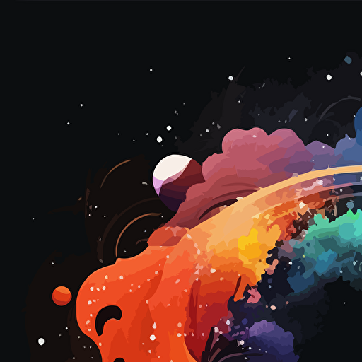 vector art colorful, galaxy