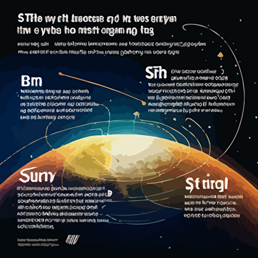 the text: 5G NTN JOURNEY in vector format with esa-based space satellites around the text