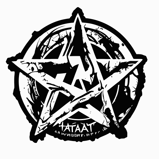 sticker of Anarchy logo, highly detailed, vector art, defined sticker cutout, plain white background, 32k