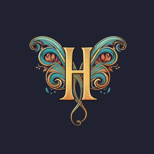 A logo "HY" with the "H" inside of the "Y". corporate, feminine, modern, creative, vector