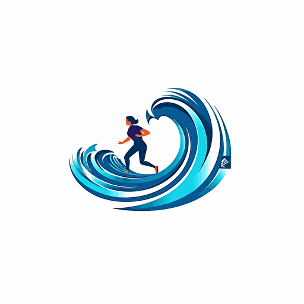 vector logo for a company called "jogging wave"