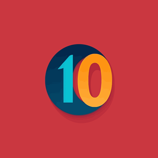 “simple logo” of number "100" “vector” “flat” “minimal”