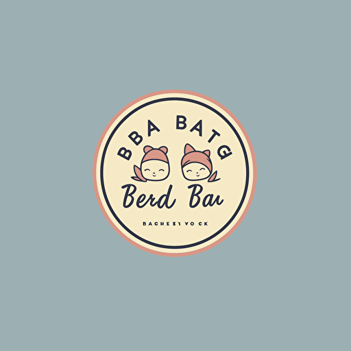 minimalist, hygge sticker logo vector for a company that sells baby care products called "Win and Beau Baby Co."