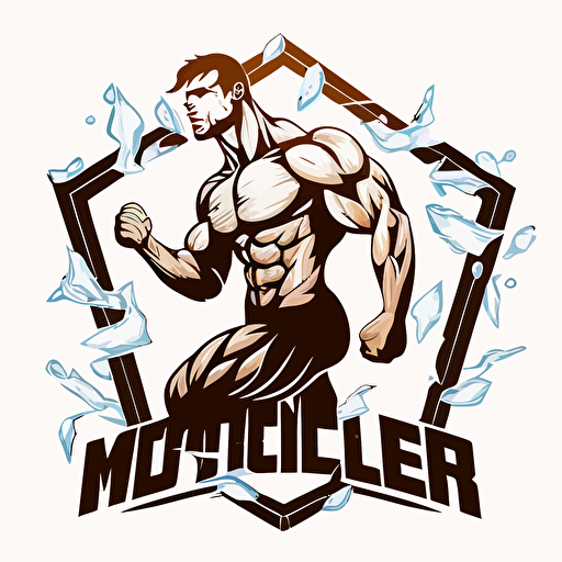 Creative Muscler Ice Logo vector