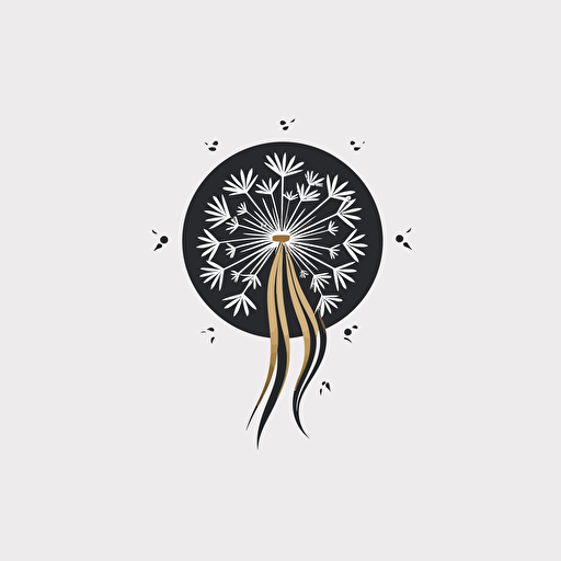 Gallery logo, vector, flat design, dandelion
