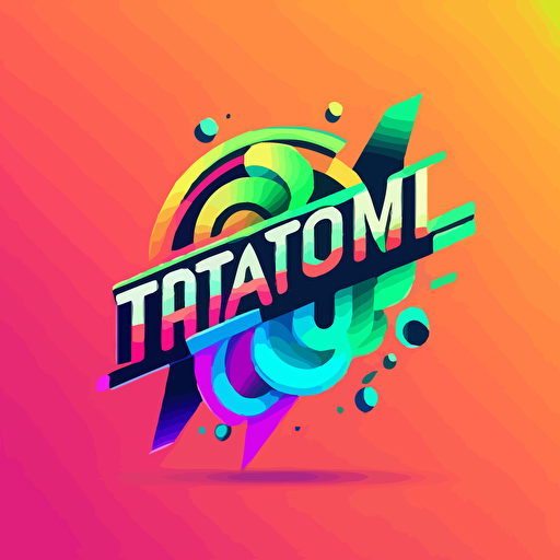 logo, theme: It innovatiom, vector flat 2d, bright colors gradient