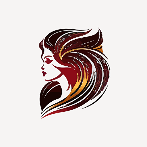 iconic logo, beauty, minimalist, rich color vector on white background