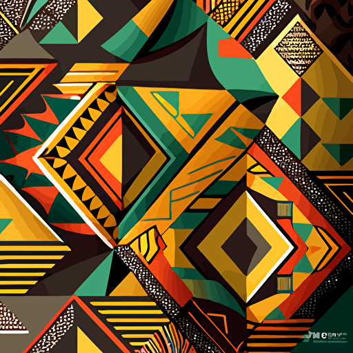 vector art african modular modern pattern v5