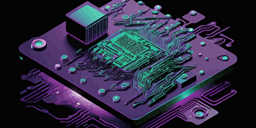 vector illustration of scalability and AI designmilk purple black blue green