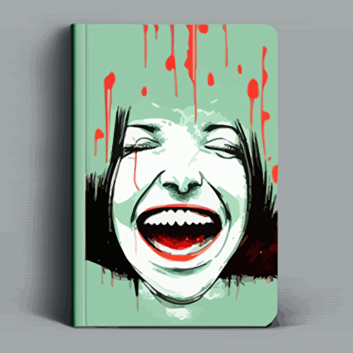 a diary cover in vector format, where you can write down your emotions and feel happy.