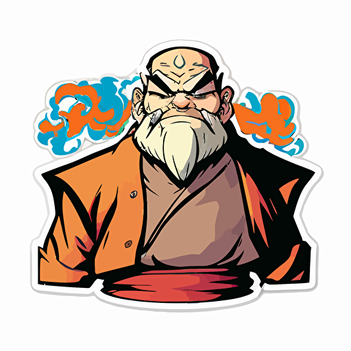 Avatar the last air bender, happy Uncle Iroh a graffiti