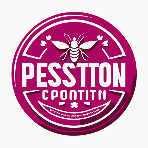 pestcontrol logo vector Viva Magenta with white background