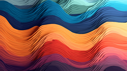 vector image, gradients, multiple layers of paper, colours #2F3C7E and #FBEAEB, grain,