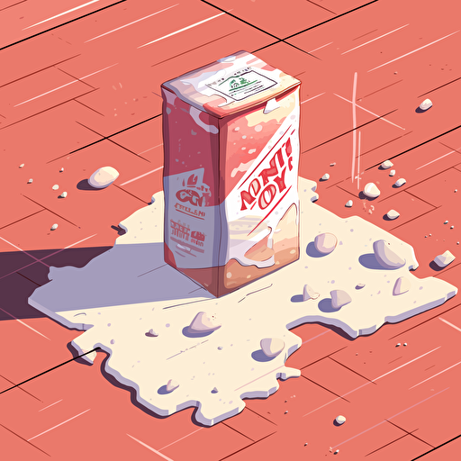 milk brick on the ground vector lofi