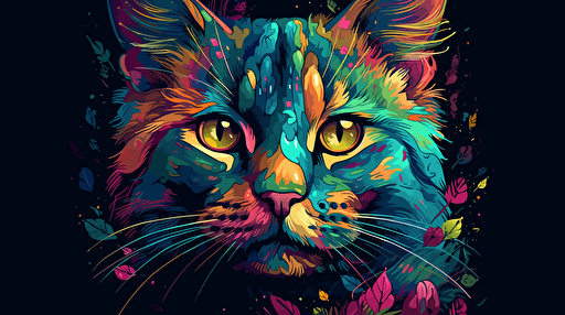 cat vectorize, Epic, creative, breathtaking, perfect, stylish, vibrant, concept art, art nouveau, anti-design, quantum spatialism, neo, 90s, maximalist, detailed, cluttered, lo-fi aesthetics style, 32k, high quality, highest resolution, unreal engine 5
